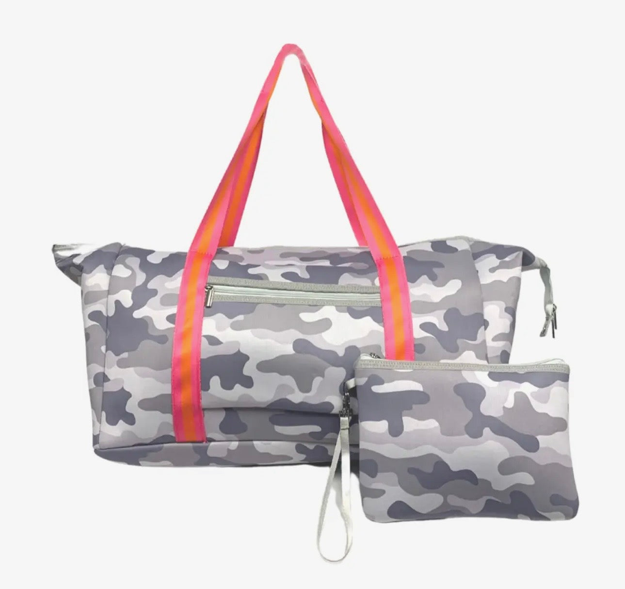 Grey Camo Neoprene Duffle Bag