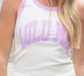 Lulu Mac White/Lavender Tank Top