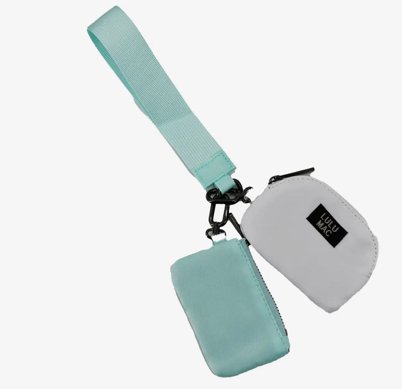 Lulu Mac White/Mint wristlet