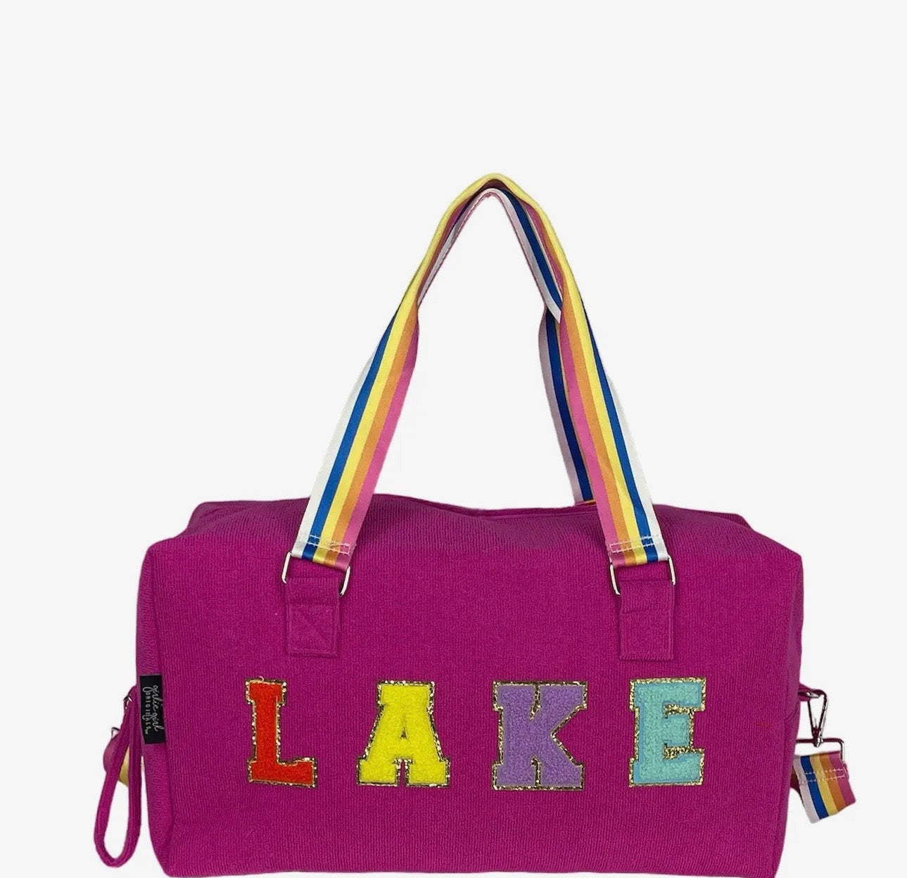 Lake Fuchsia Terry Cloth Duffle Bag