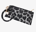 Leopard Black Wristlet
