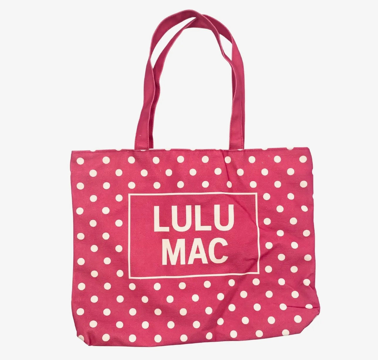 Lulu Mac Tote Pink/White Dots
