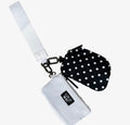 Lulu Mac White/Black Polkadots Wristlet