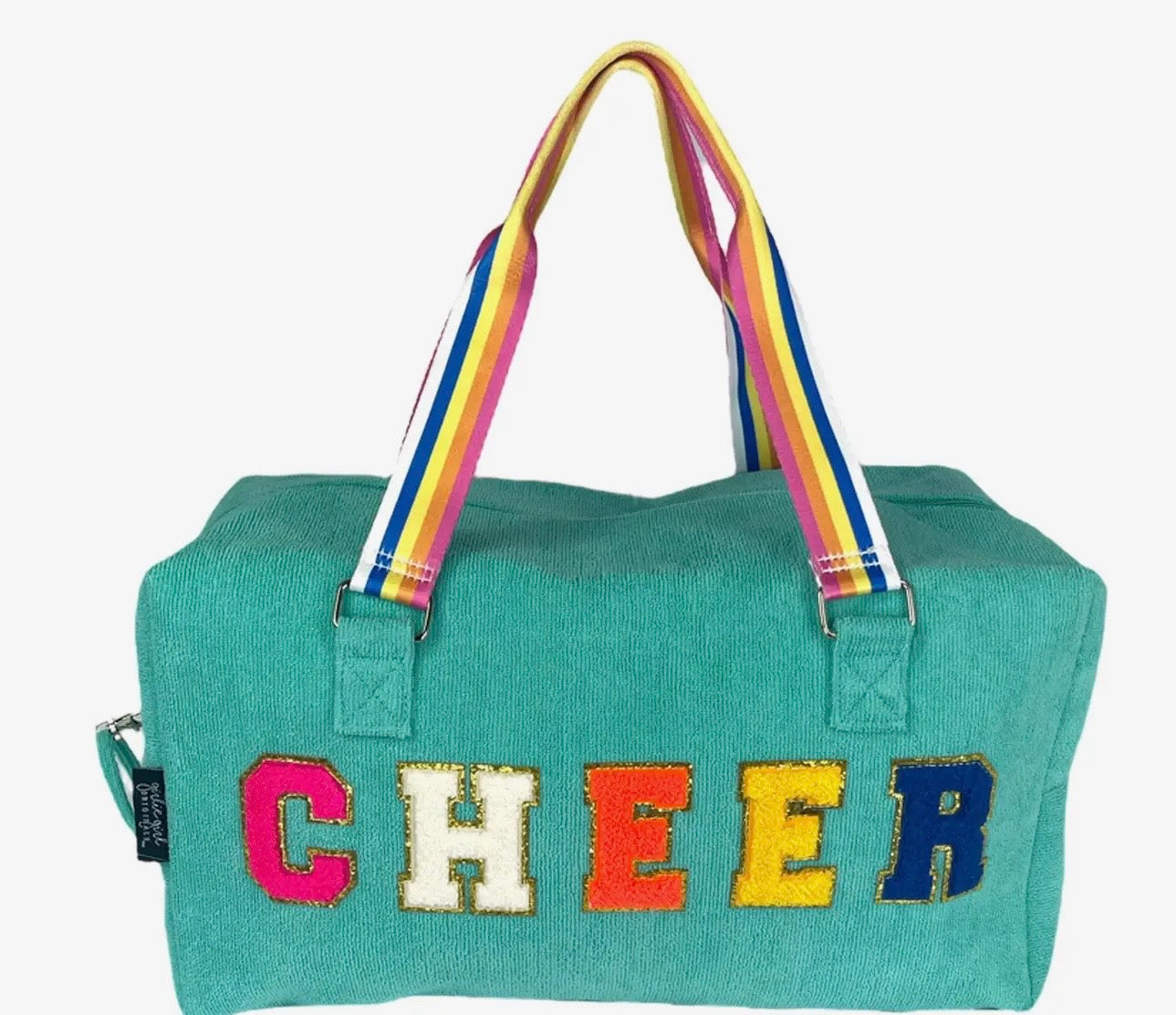 Cheer Teal Terry Cloth Duffle Bag