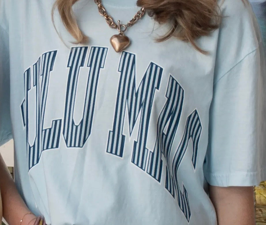 Lulu Mac Light Blue With Dark Blue Strips Shirt