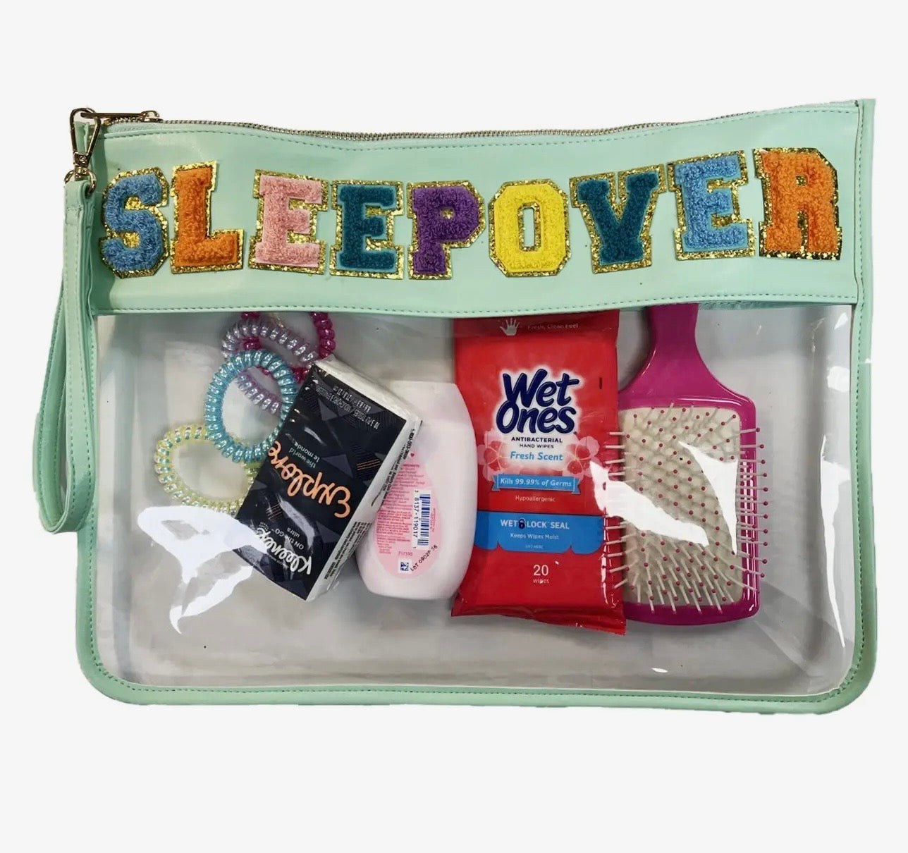 Sleepover Green Accessories Bag